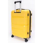 Bőrönd M-es méret strapabíró közepes keményfalú 66 cm sárga