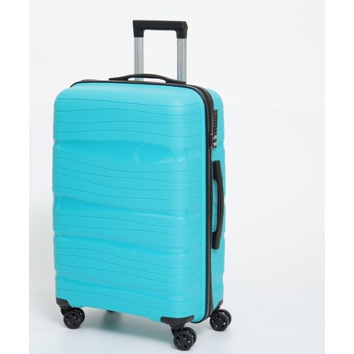 Kék bőrönd nagyméretű L-es TSA zárral strapabíró polipropilén