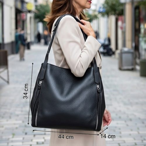 Vera Pelle valódi bőr női táska brna elegáns kisméretű