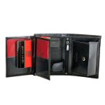 Pierre Cardin valódi bőr férfi pénztárca fekete RFID védelemmel díszdobozban