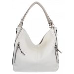 Fehér női válltáska nagyméretű eco bőr
