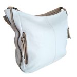 Fehér női válltáska nagyméretű eco bőr
