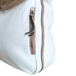 Fehér női válltáska nagyméretű eco bőr