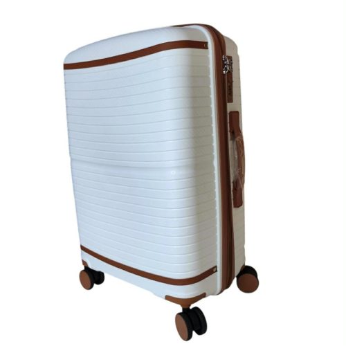 Pierre Cardin bőrönd közepes méret 63 cm fehér polipropilén TSA záras