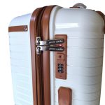 Pierre Cardin bőrönd közepes méret 63 cm fehér polipropilén TSA záras