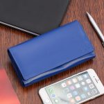 Roxána valódi bőr női pénztárca kék színben RFID védemlemmel