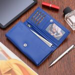 Roxána valódi bőr női pénztárca kék színben RFID védemlemmel