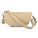 Natali valódi bőr női táska deréktáska crossbody övtáska fazon bézs