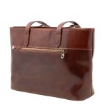 Valódi bőr női táska világosbarna színű luxus válltáska