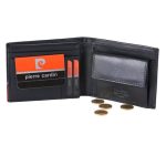 Pierre Cardin férfi pénztárca valódi bőr fekete RFID védelemmel
