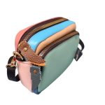 Valódi bőr női oldaltáska kék színes kisméretű nyári divattáska, egyedi