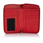 Pierre Cardin valódi bőr női pénztárca piros színű közepes méretű RFID