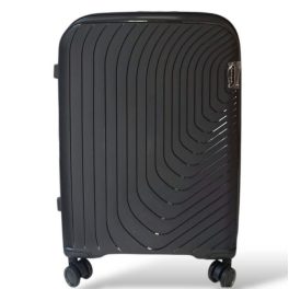 Pierre Cardin bőrönd 65 cm bővíthető kézipoggyász fekete