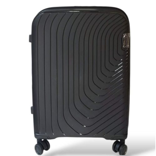 Pierre Cardin bőrönd 65 cm bővíthető kézipoggyász fekete