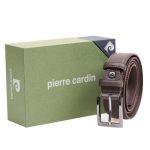 Pierre Cardin Férfi bőr öv díszdobozban sötétbarna