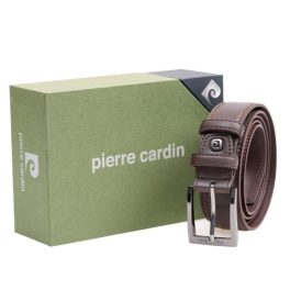 Pierre Cardin Férfi bőr öv díszdobozban sötétbarna