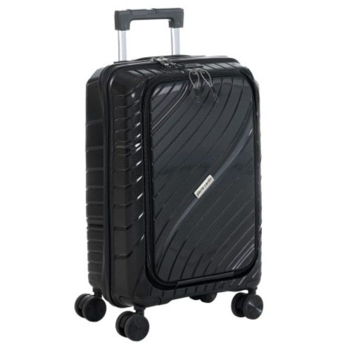 Pierre Cardin bőrönd 55 x 40 x 20 cm Wizzair Priority PP fekete laptoptartós prémium