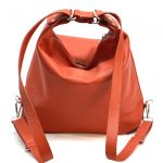 Regina valódi bőr női válltáska és hátizsák egyben piros többfunkciós
