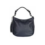 Liara valódi bőr női válltáska fekete színben