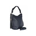 Liara valódi bőr női válltáska fekete színben