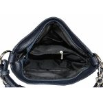 Liara valódi bőr női válltáska fekete színben