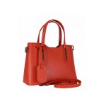 Valódi bőr női kézitáska piros elegáns kisméretű