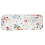 Valódi bőr női kézitáska fehér színes virágmintás