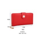 Női pénztárca piros nagyméretű sok kártyatartóval