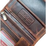 Hunter férfi bőr pénztárca sötétbarna sok kártyatartós RFID védelemmel