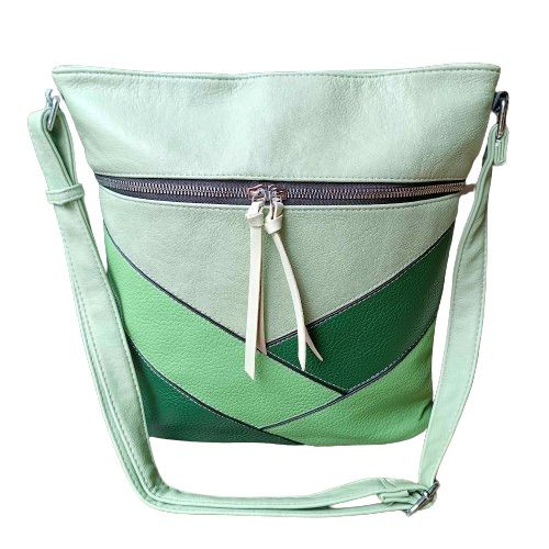 Zöld női táska kényelmes válltáska oldaltáska