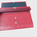 Absolut valódi bőr női brifkó bordó piros pincér pénztárca