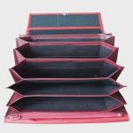 Absolut valódi bőr női brifkó bordó piros pincér pénztárca