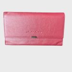 Absolut valódi bőr női brifkó bordó piros pincér pénztárca