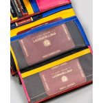 Valódi bőr női pénztárca piros sok kártyatartós RFID Peterson