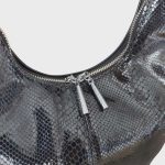 Alex Mia női válltáska fekete elegáns kígyőbőrmintás