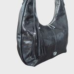 Alex Mia női válltáska fekete elegáns kígyőbőrmintás