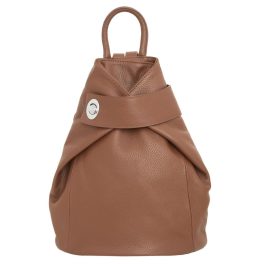  Valódi bőr női hátizsák barna színben átcsatolós