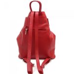 Melodi női hátizsák piros valódi bőr prémium marhabőr