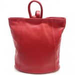 Melodi női hátizsák piros valódi bőr prémium marhabőr