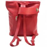 Melodi női hátizsák piros valódi bőr prémium marhabőr