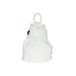 Valódi bőr női hátizsák fehér színben nagyméretű