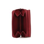 Bellugio valódi bőr női pénztárca piros mini kisméretű RFID