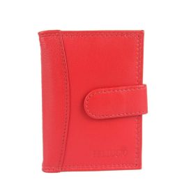   Valódi bőr kártyatartó piros színben RFID védelemmel Bellugio