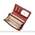 Valódi bőr női pénztárca kék színben díszdobozban prémium