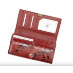 Valódi bőr női pénztárca kék színben díszdobozban prémium