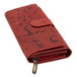 Hunter valódi bőr női pénztárca piros exclusive prémium RFID