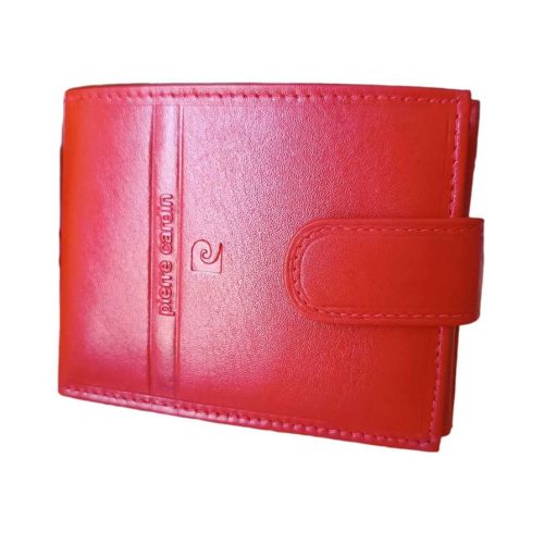 Pierre Cardin piros női pénztárca díszdobozban valódi bőr kisméretű 2125