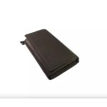 Női pénztárca valódi bőr barna rfid sok kártyatartóval díszdobozban