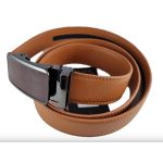 Ramsey London Valódi bőr férfi öv elegáns automata csatos cognac