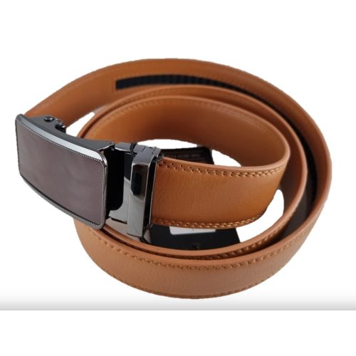 Ramsey London Valódi bőr férfi öv elegáns automata csatos cognac